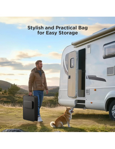 Panel Solar Portátil 200W ZOUPW Plegable IP68 23.5% Eficiencia