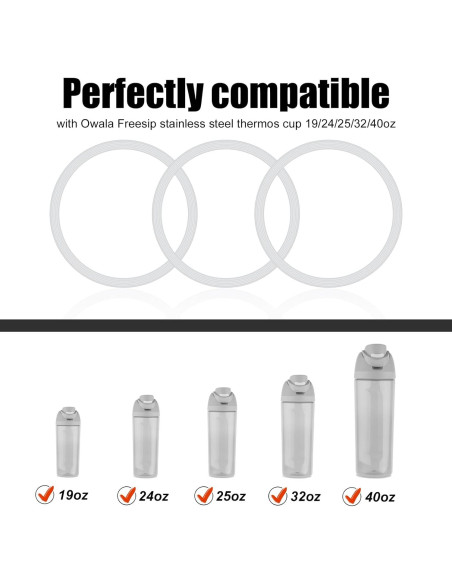 Tapones de Repuesto Owala Freesip 3 Piezas Silicona Antifugas