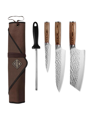 Juego de 5 cuchillos de chef KOFERY acero inoxidable 33 cm