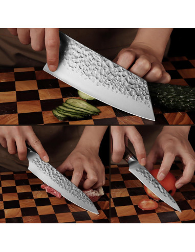 Juego de 5 cuchillos de chef KOFERY acero inoxidable 33 cm