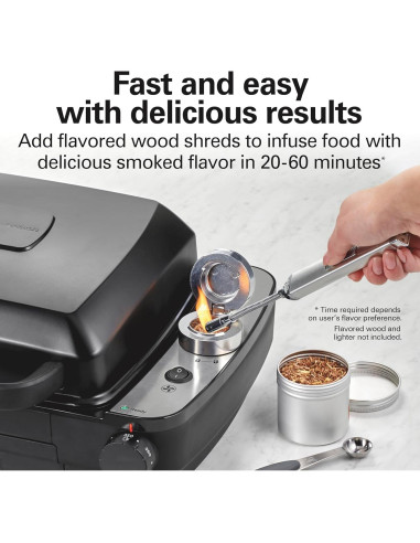 Parrilla Eléctrica Interior Hamilton Beach 25375 con Infusor de Humo