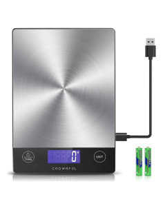 Balanza de Cocina Digital CROWNFUL Acero Inoxidable 15kg