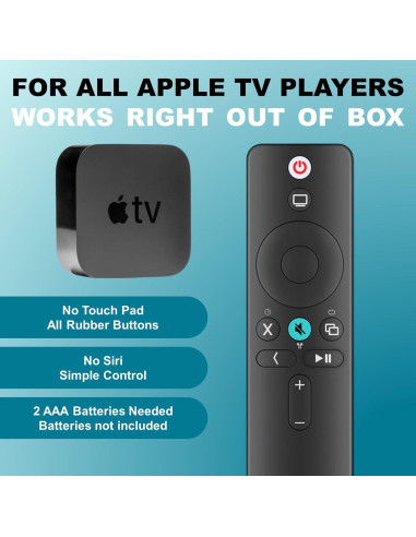 Control Remoto Universal aarooGo para Apple TV 4K y HD