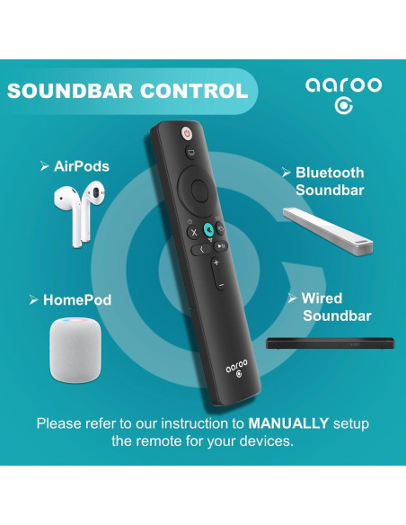 Control Remoto Universal aarooGo para Apple TV 4K y HD