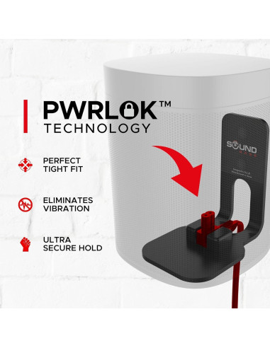 Soporte de Pared Soundbass para Altavoces Sonos ONE, Negro