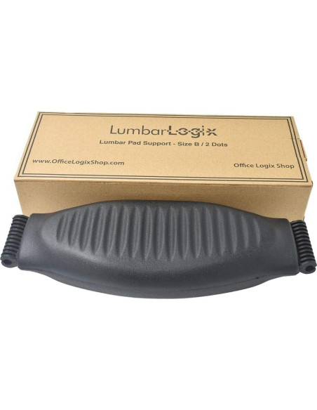 Soporte Lumbar Ergonomico OFFICE LOGIX SHOP Tamaño B Grafito