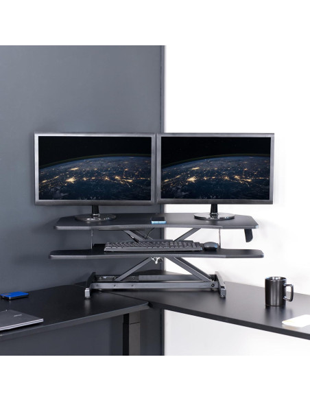 Escritorio Esquinero Ajustable VIVO DESK-V037MC 94x48 cm