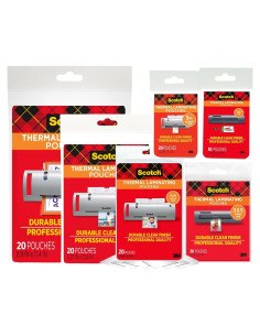 Paquete de 110 Bolsas de Laminado Térmico 3M - 6 Tamaños