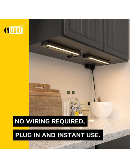 Iluminación LED 40.64 cm GETINLIGHT con giro, 10W, 600 lúmenes