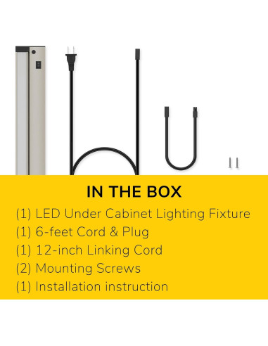 Iluminación LED 40.64 cm GETINLIGHT con giro, 10W, 600 lúmenes