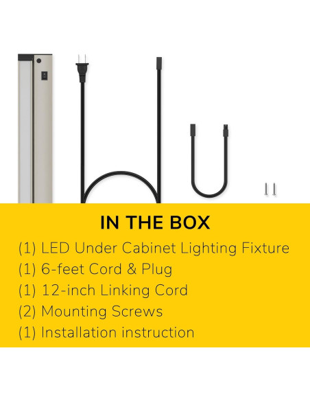 Iluminación LED 40.64 cm GETINLIGHT con giro, 10W, 600 lúmenes