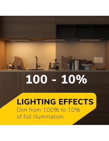 Iluminación LED 40.64 cm GETINLIGHT con giro, 10W, 600 lúmenes