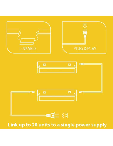 Iluminación LED 40.64 cm GETINLIGHT con giro, 10W, 600 lúmenes