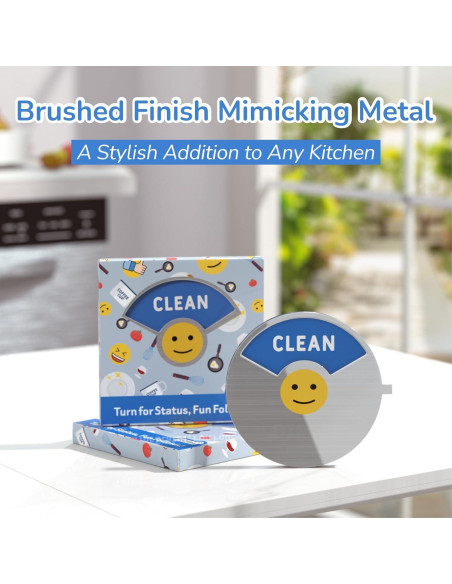 Imán de Lavavajillas Limpio Sucio Jozidea 7.87 cm Diseño Divertido