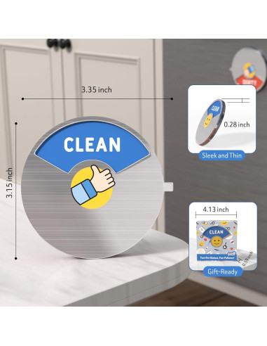 Imán de Lavavajillas Limpio Sucio Jozidea 7.87 cm Diseño Divertido