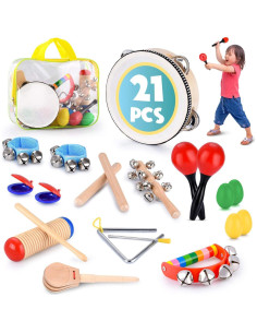 Juego de Percusión Educativa BritenWay - 21 Piezas para Niños 2