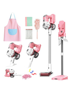 Aspiradora de Juguete SmilessKiddo 3 en 1 Rosa con Accesorios