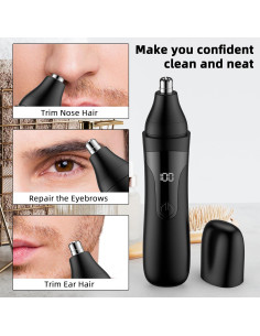 Recortador de Vello Nasal SESATOOK L5 Recargable USB Negro 2