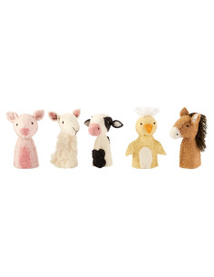 Juego de Títeres de Dedos de Granja Mud Pie - 5 Piezas