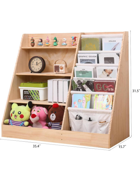 Estantería de Madera FDHUIJIA para Niños 5 Estantes 88.9 cm