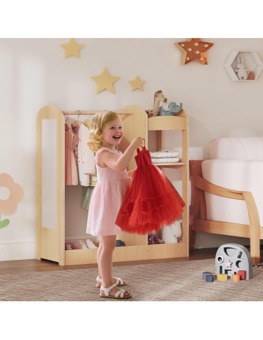 Armario de Almacenamiento HONEY JOY con Espejo para Niños