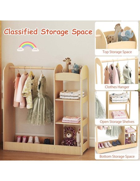 Armario de Almacenamiento HONEY JOY con Espejo para Niños