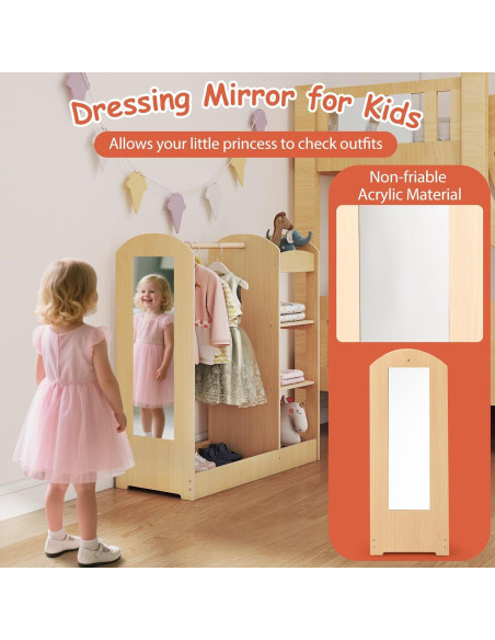 Armario de Almacenamiento HONEY JOY con Espejo para Niños