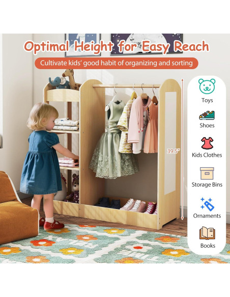 Armario de Almacenamiento HONEY JOY con Espejo para Niños