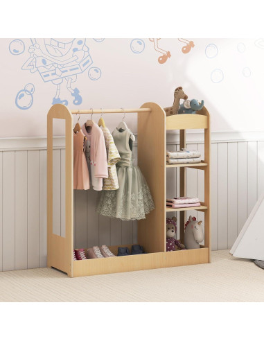 Armario de Almacenamiento HONEY JOY con Espejo para Niños