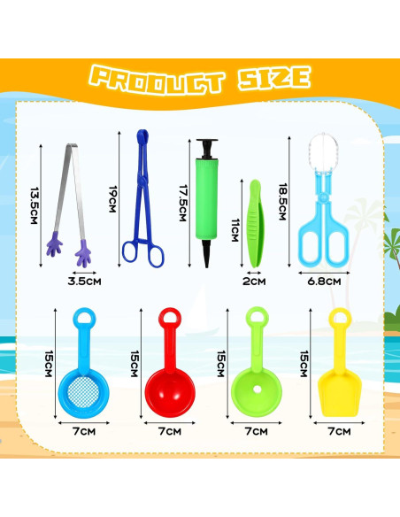 Conjunto de Herramientas Sensoriales Wettarn 9 Piezas