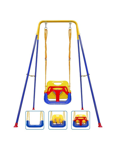 Columpio 3-en-1 TOREVSIOR para Niños 6 Meses a 10 Años