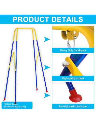 Columpio 3-en-1 TOREVSIOR para Niños 6 Meses a 10 Años