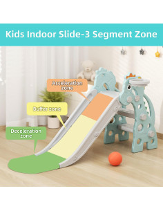 Deslizador Plegable para Niños Glaf 1-3 Años con Aro de Baloncesto 2