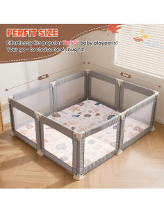 Alfombra de Juego Duwenem 180x150 cm Suave y Lavable para Bebés 2