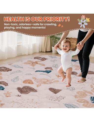Alfombra de Juego Duwenem 180x150 cm Suave y Lavable para Bebés