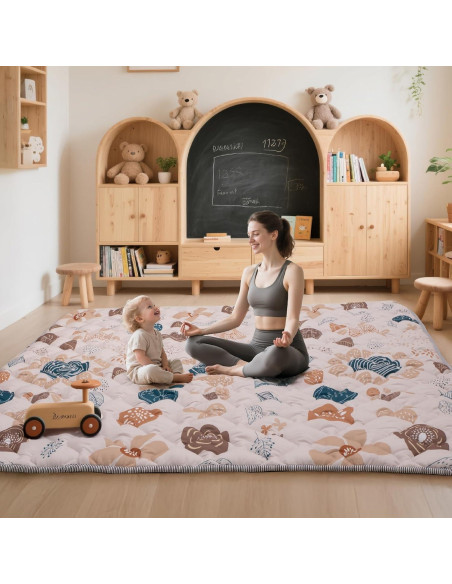 Alfombra de Juego Duwenem 180x150 cm Suave y Lavable para Bebés