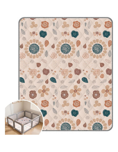 Alfombra de Juego Duwenem 180x150 cm Suave y Lavable para Bebés