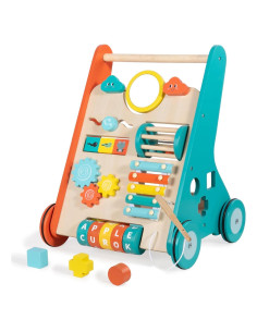 Andador de Madera LOL-FUN con Ruedas para Bebés 6-12 Meses