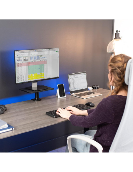 Soporte Elevador Ergonómico VIVO Ajustable para Monitor Negro