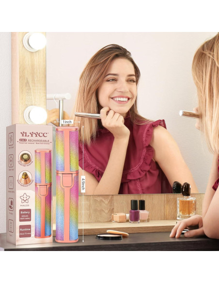 Afeitadora Eléctrica 2 en 1 YLYYCC Rosa - Vello Facial y Cejas