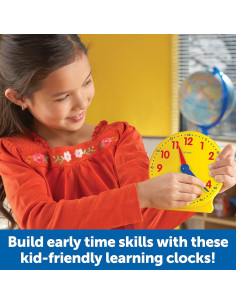Kit de Reloj de Aula Learning Resources - Enseñanza del Tiempo 2