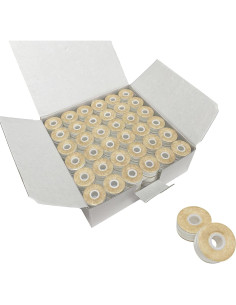 Bobinas Preenhebradas HimaPro 144 Blancas para Bordar L (SA155) 2