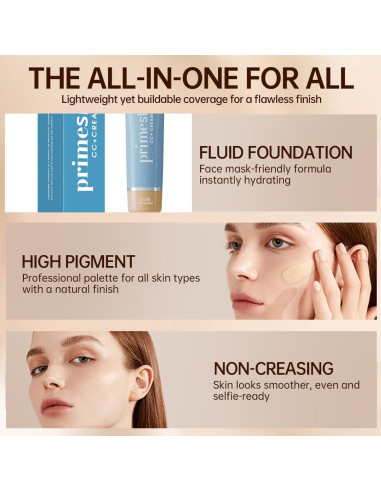 Crema CC PrimeSkin para Piel Madura 50ml - Hidratante Claro