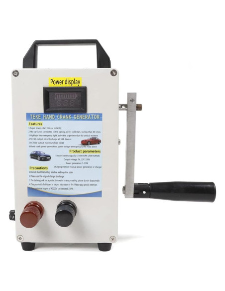 Generador de Manivela Portátil 150W Loyalheartdy Carga USB