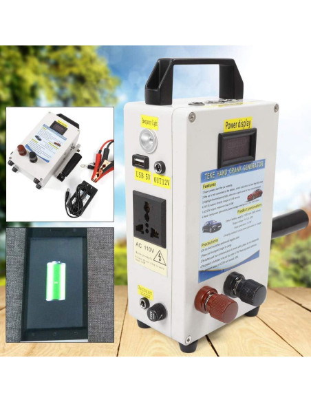 Generador de Manivela Portátil 150W Loyalheartdy Carga USB