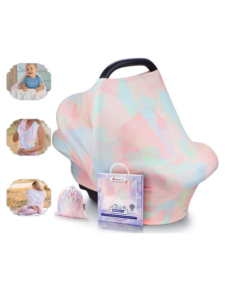 Cubierta de Lactancia NatureBond Rosa Amanecer - Transpirable y Multifuncional