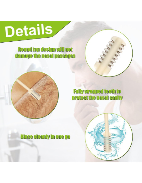 5 Cortadores Nasales 2-en-1 NQEUEPN, Acero Inoxidable, Portátil