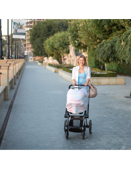 Cubierta de Lactancia NatureBond Rosa Amanecer - Transpirable y Multifuncional