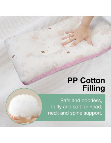 Almohada para Niños RESTIRY 100% Algodón Rosa 48x28 cm