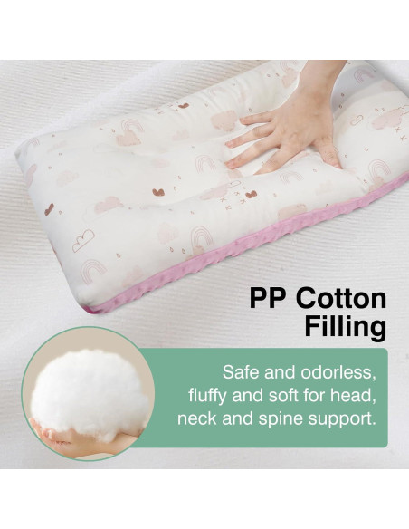 Almohada para Niños RESTIRY 100% Algodón Rosa 48x28 cm